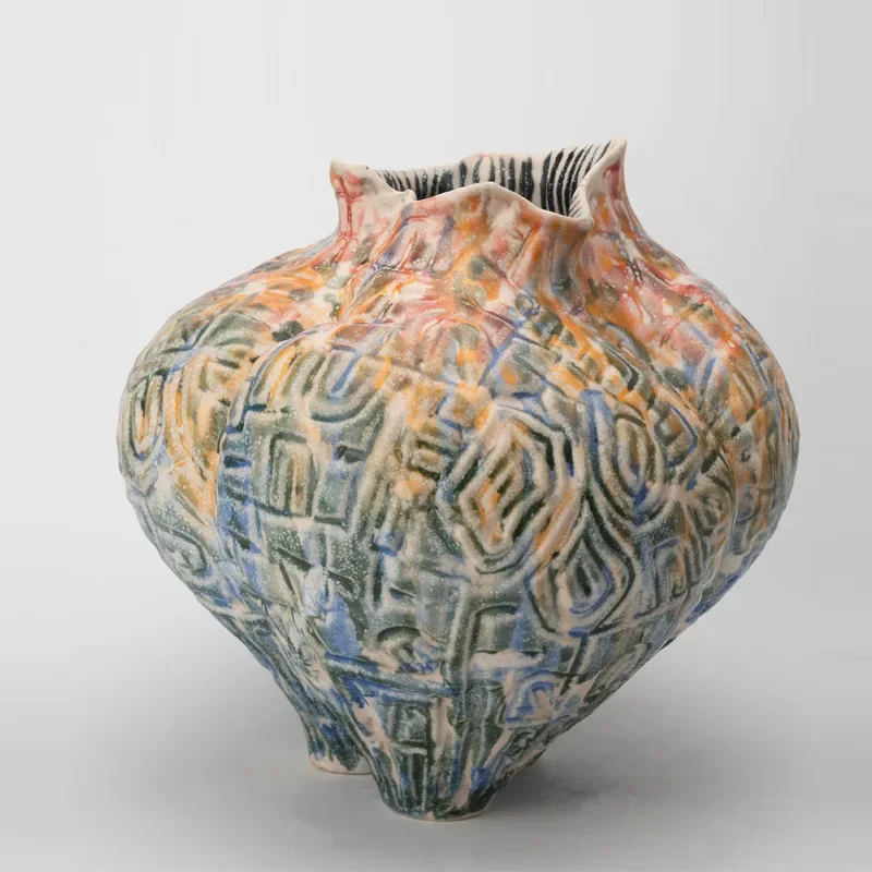 Wabi Sabi antique ceramic vase retro nostalgic handmade homestay