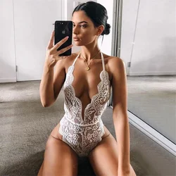 Exotic Dress Sleepwear Porno Mesh Bodysuit Lingerie Lace Hot Sex Costume Women See-through Babydoll Underwear Floral Nightdress