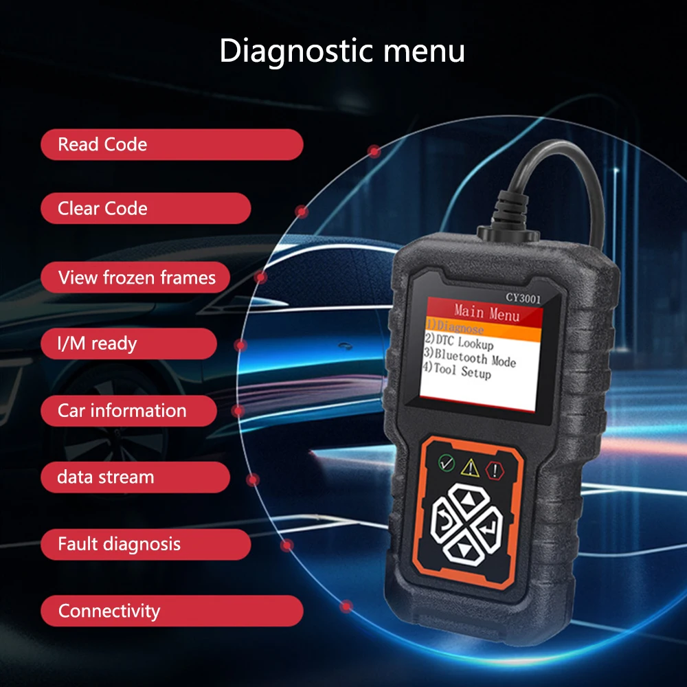 1 PC Automotive Fault Detection Device CY3001 OBD2 Reading Card Engine Detection Tool Elm327