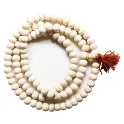 Tibet 108 Beads Real Ox Bone Prayer Mala Rosary 8mm 10mm 12mm Big Beads Necklace for Man BRO505