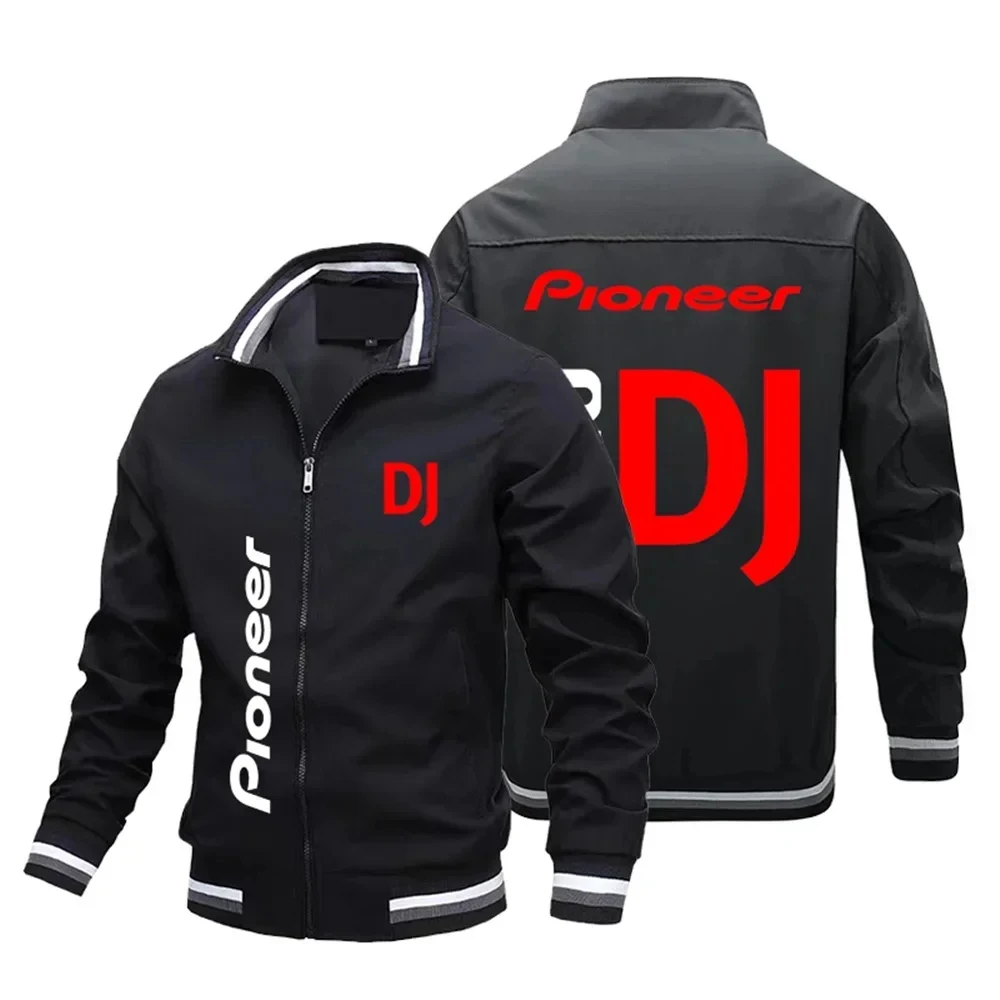 Four season hot selling music festival baseball jacket pioneer DJ print logo jacket men\'s and women\'s oversized pilot jacket
