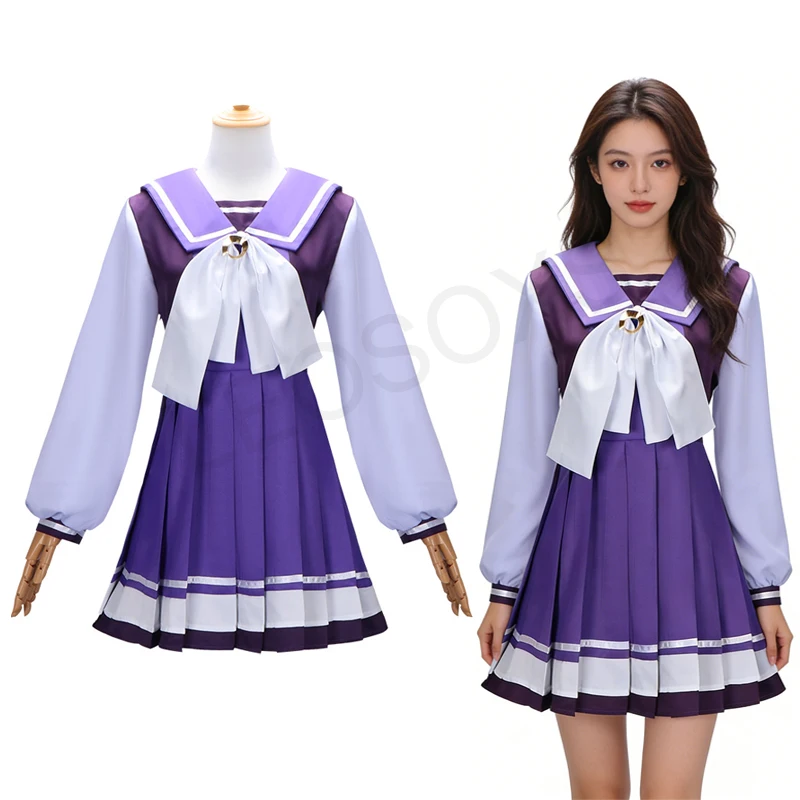 Uma Musume Mejiro McQueen Cosplay Costume Game Pretty Derby Tracen Academy Uniform School Uniform Set Halloween Party Dress