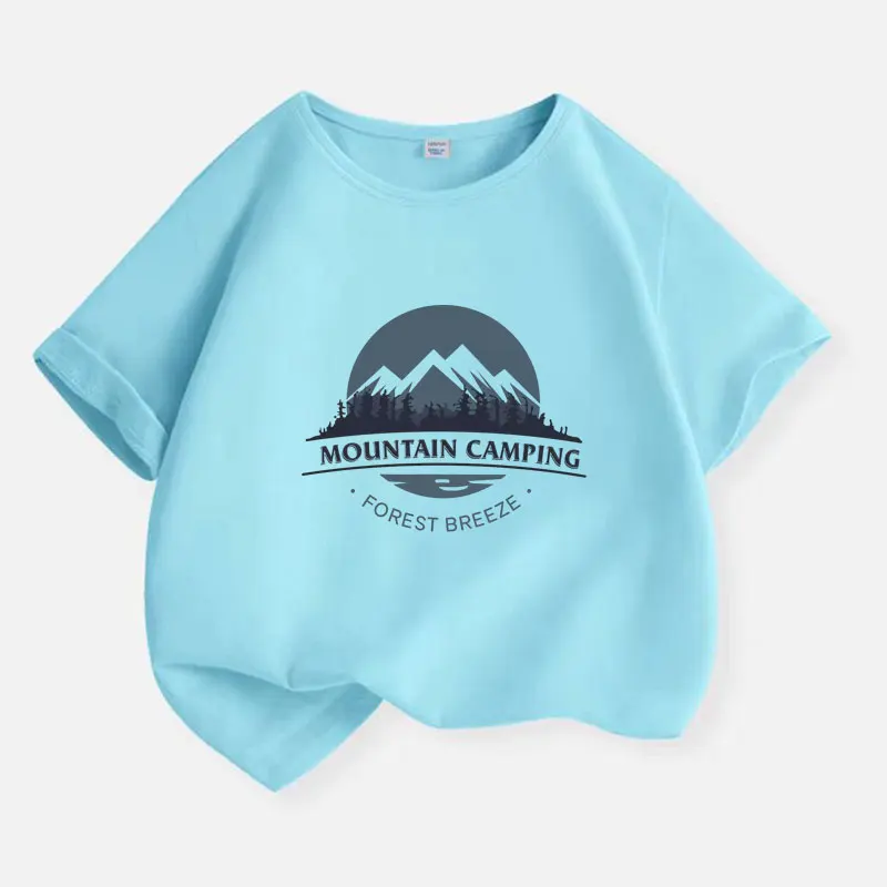 Berg Camping T-shirt voor Jongens Katoenen Kinder T-shirt Casual Kinderen Casual Kleding Tiener Baby Boy Zomer Tops 6 8 10 12 jaar