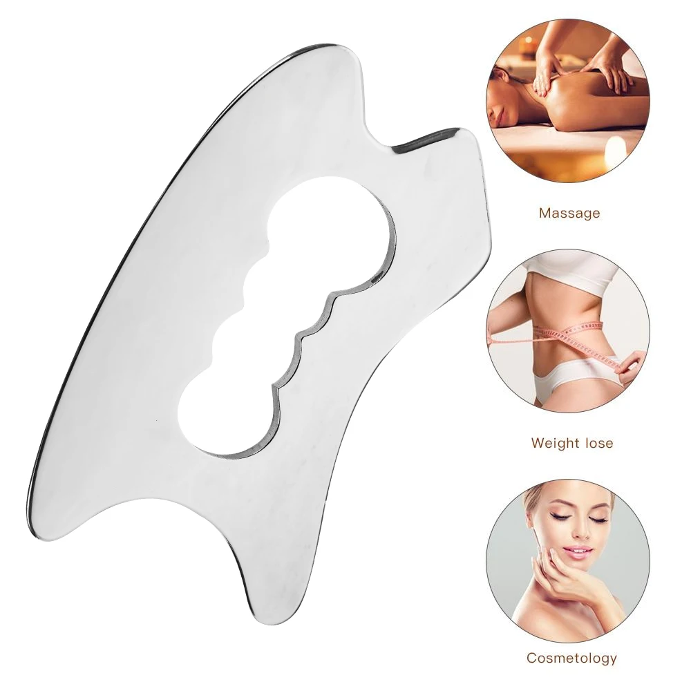 IASTM Gua Sha Physical Therapy Massage Tools Stainless Steel Metal Scraping Blade Chiropractic Myofascial Release Muscle Relax