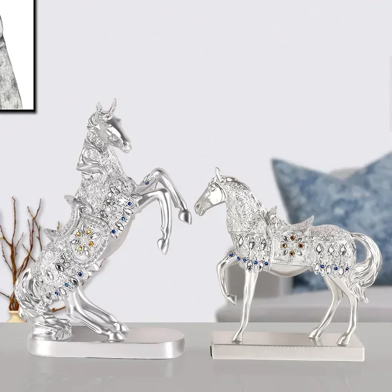 Beautiful Horse Artcraft Ornament Exquisite Handmade Noble Steed Statue Multiple Types Of Figurines Light Luxury Home Decor