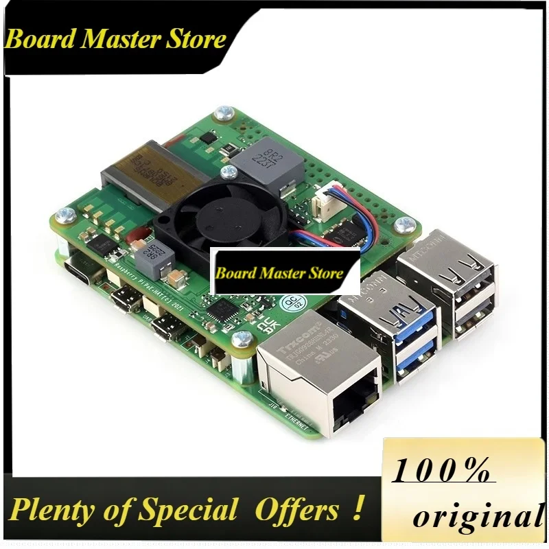 BoMaSRASPBERRY-PI RPI-HAT-POE+ Power Over Ethernet (POE) Expansion Board For The 3B+/4B/5B Official Original