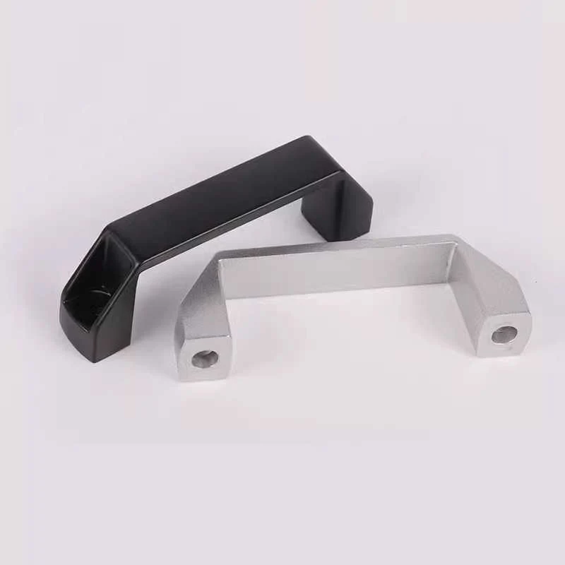 

1PCS Aluminum Alloy Handle Electrical Box Cabinet Door Industrial Square Handle Nano Silver Cabinet Equipment Exposed Handle