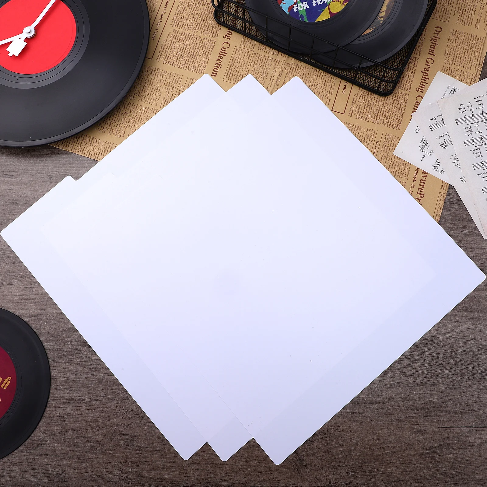 

5 Pcs Music Category Cards PP Material Write On Dividers Vinyl Accessories Plastic Tabs Record Organization CD Rack