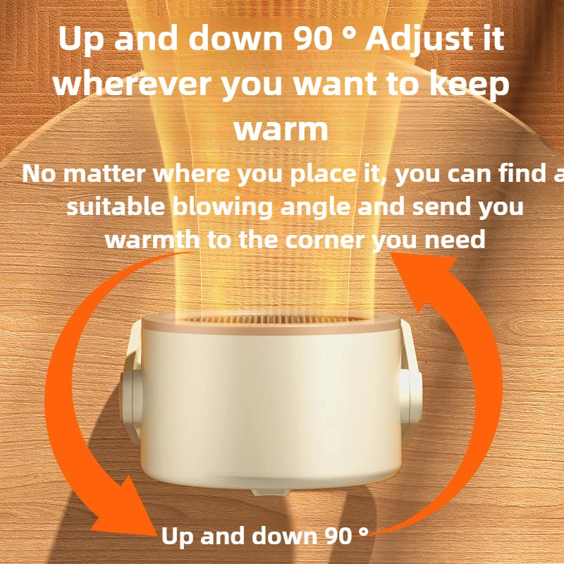 سخان سطح المكتب المنزلية الصغيرة سخان الحرارة السريع غرفة التدفئة توفير الطاقة منخفضة الضوضاء قابل للتعديل مكتب سخان كهربائي