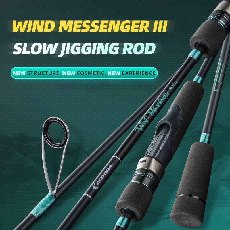 Ecooda EWMSJ III Slow Jigging Rod New Structure Carbon Material Carp Bass Shrimp Pike Snapper Fishing Rivers Lakes Streams Seas