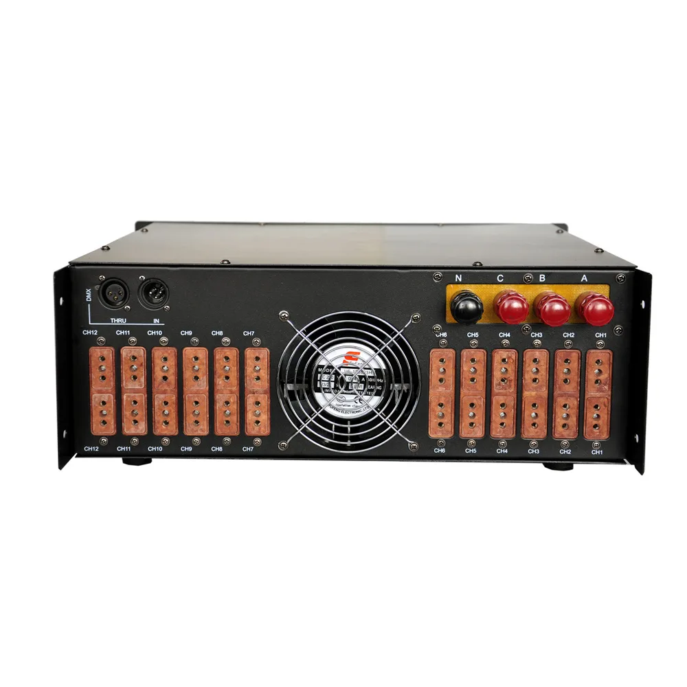 12  per channel 4KW DMX 512 dimming table, stage lighting light and shade controller with bakelite plug 8012