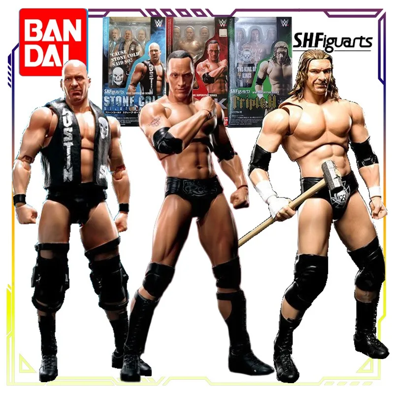 

BANDAI Original S. H. Figuarts Reality Artist Series WWE Giant Stone (Dwayne Johnson) Action Figure Model Toys Gifts for Boys