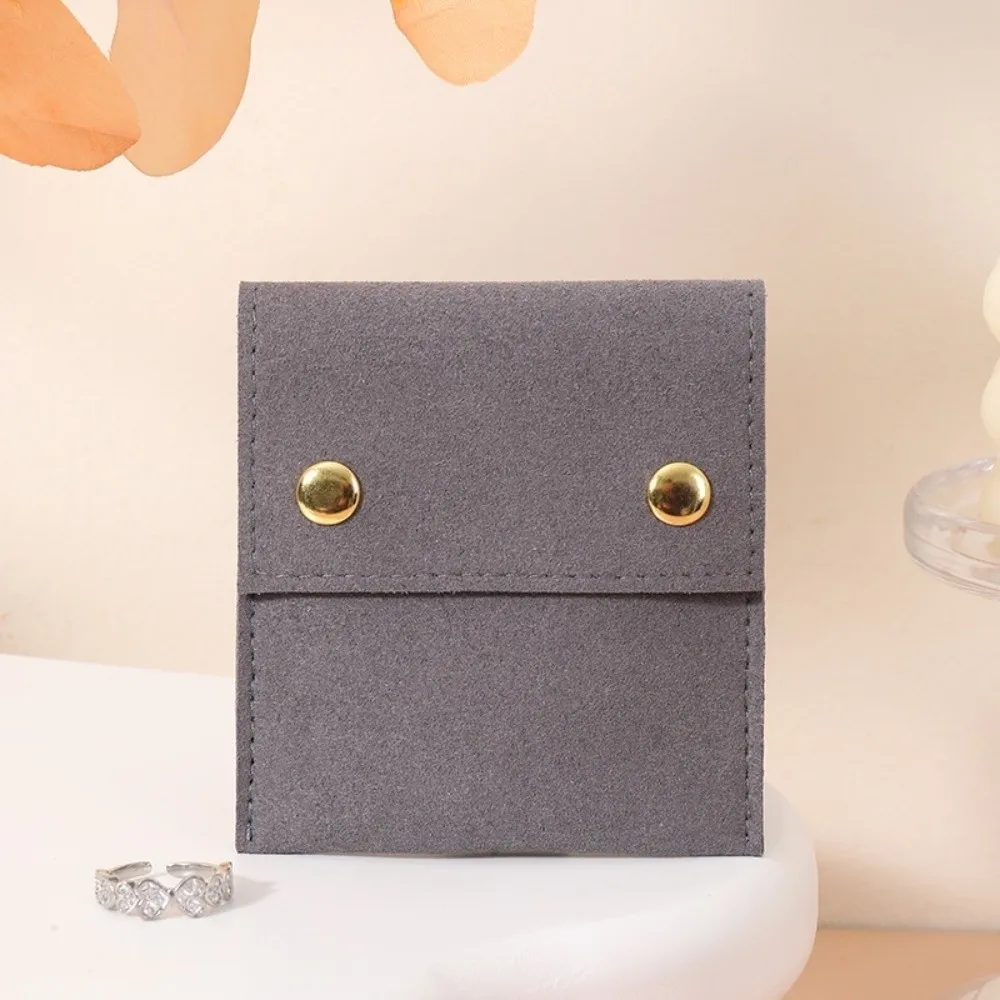 Microfiber Velvet Mini Jewelry Display Bag Foldable Container Necklace Ring Packing Bag Small Storage Case Earrings Organizer