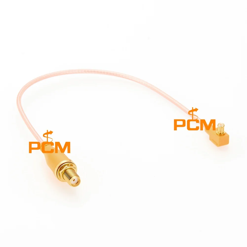 MCX Right Angle Plug to SMA Bulkhead Jack RG316 50 Ohm Coaxial Cable RF Antenna Extension Cable for Wireless GPS Equipment
