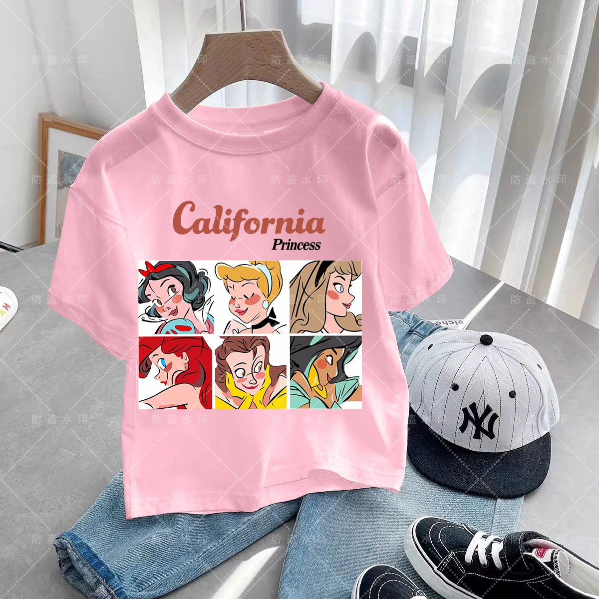 

Caricature T Shirt Animated Kawaii Disney Princess 2024 Girl Summer Clothes Cartoons Disney Kawaii Cartoons Princess Children's