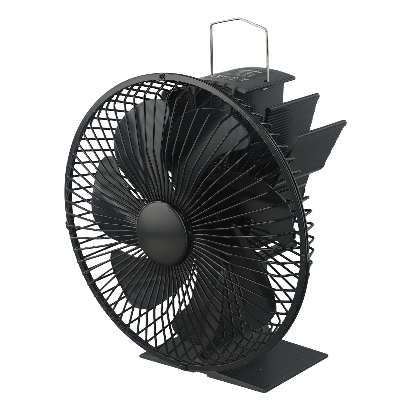 7 Blade Fan Fireplace Fan Efficient Heat Distribution High-Quality Material Protective Cover Rust Resistant Living Room