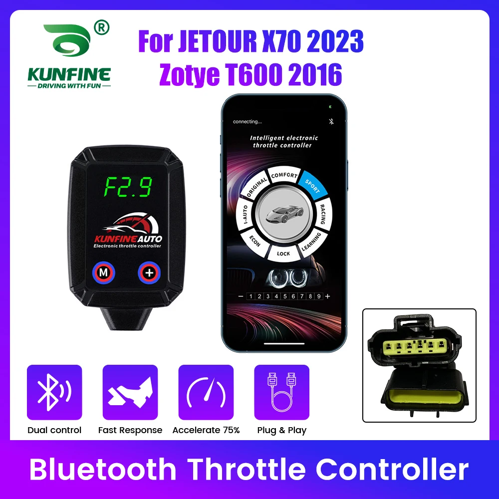 

Car Electronic Throttle Controller Racing Accelerator Potent Booster For JETOUR X70 Zotye Bluetooth APP Tuning Parts Accessory