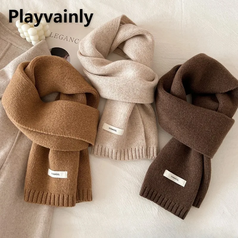 

Korean Style Kids Scarf Winter Solid Color Thick Warm Soft Knit Scarf for Boys Girls Fashion Versatile Child Accessories H9996