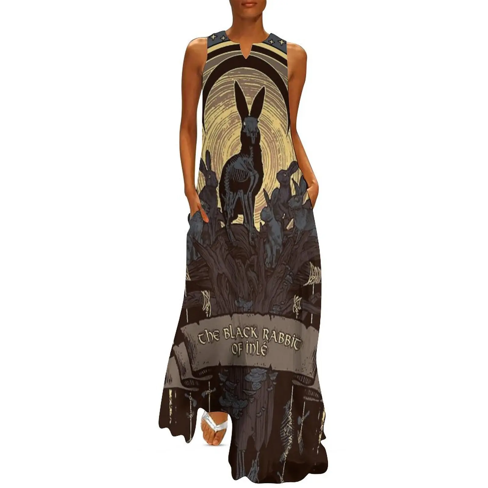 

The Black Rabbit of Inlé Long Dress dresses with long sleeves african dresses for woman Woman's evening dress
