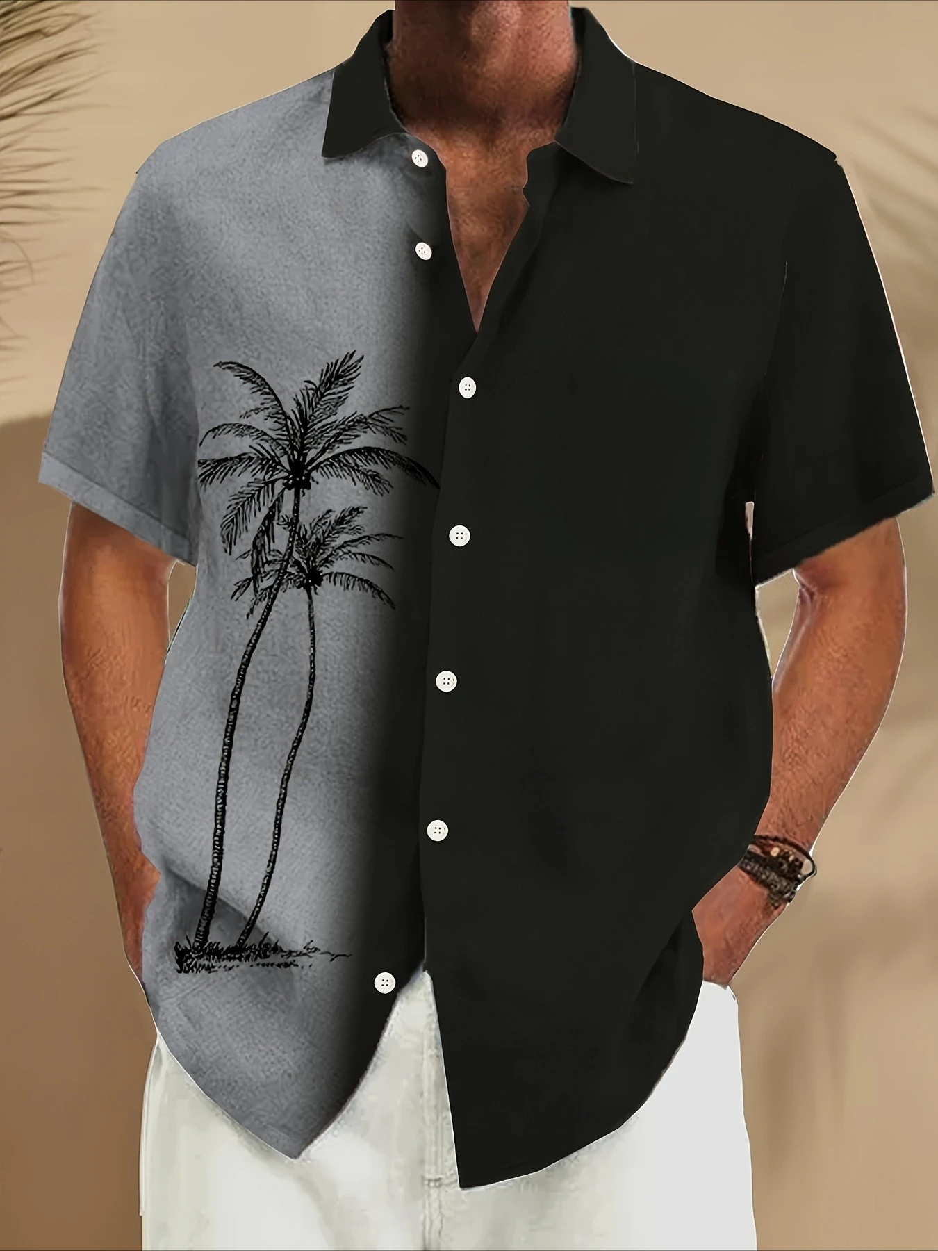 Fashion New Tropical Vacation 3D Printed Hawaiian Boys and Girls' Shirt Summer Casual Short Sleeve Button Loose Beach Shirt