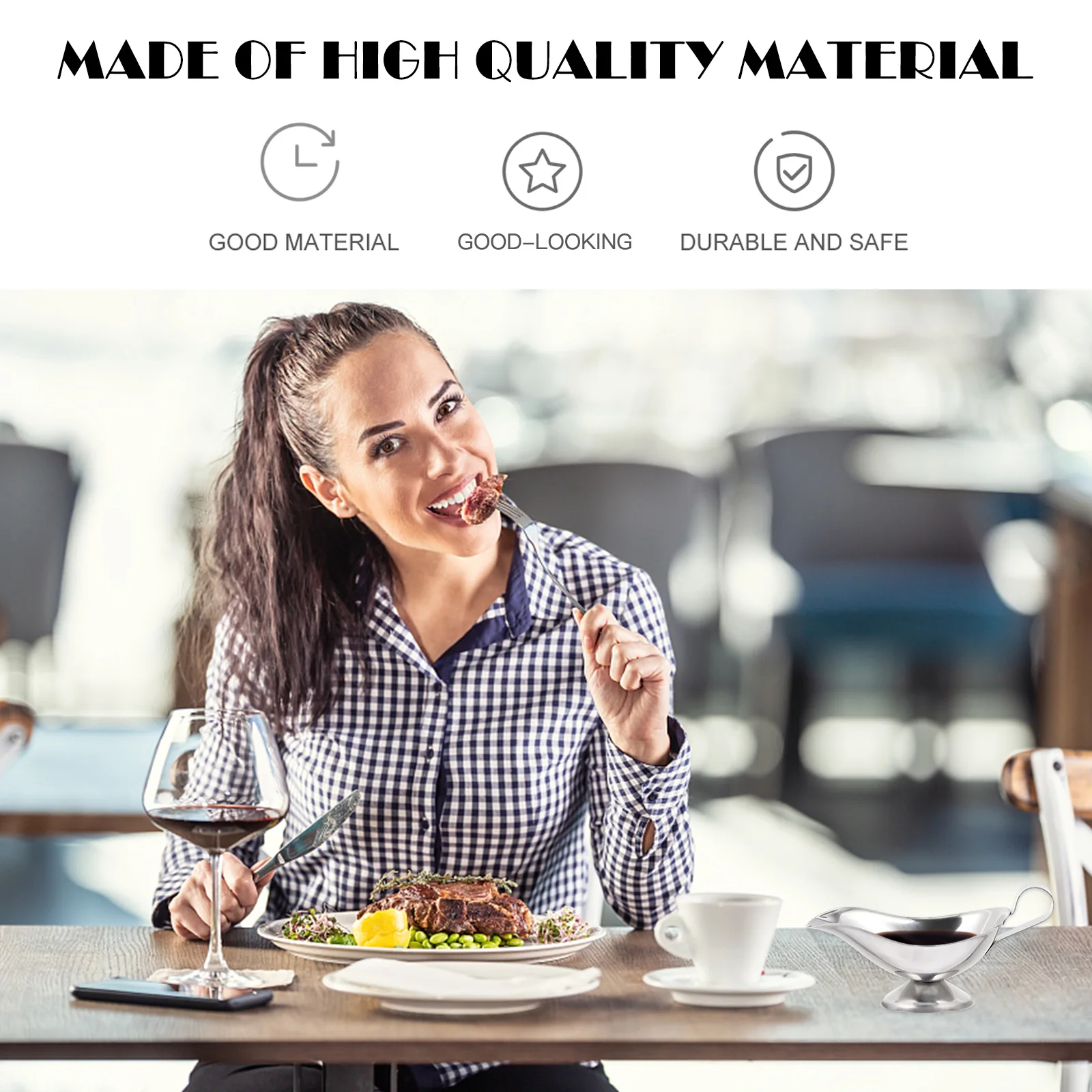 

Stainless Steel Juice Boat Gravy Sauce Dispenser Condiment Bowl Dipping Server Milk Seasoning Saucier Elegant Pourer For Bbq