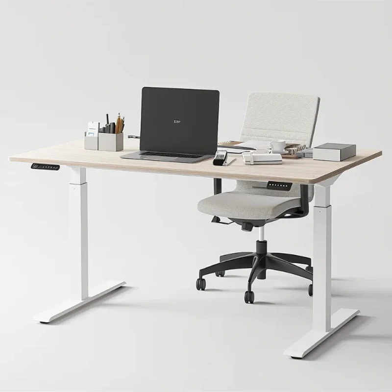 Office Furniture Sit -stand Desk Black Two Section Dual Motor Table Frame