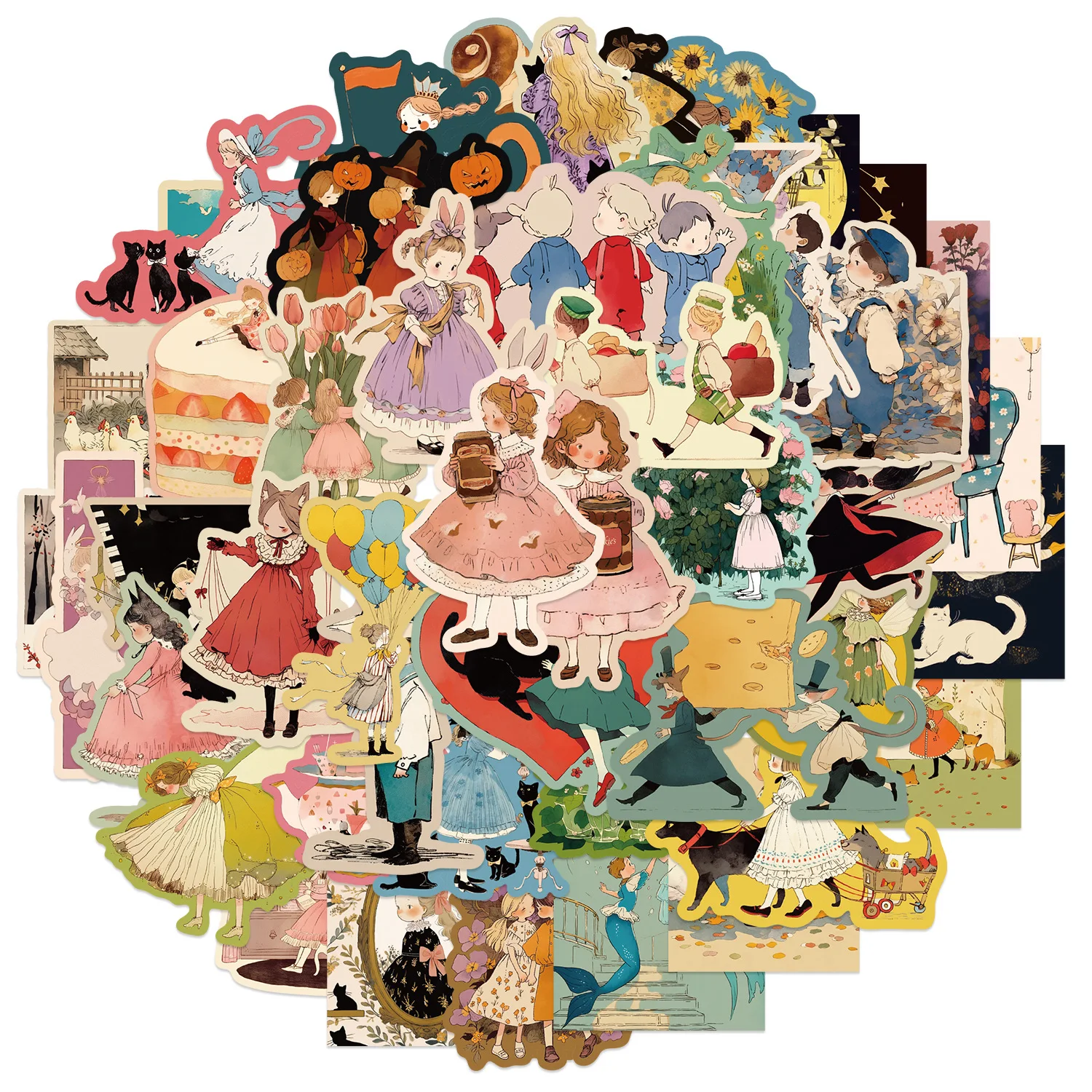 10/30/50pcs Fairy tales story Stickers Decal For Snowboard Laptop Luggage Car Fridge DIY Styling Vinyl Home stickers