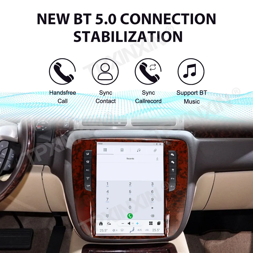 

Мультимедийный проигрыватель для автомобиля Android 12.1 дюйма для GMC Yukon, Chevrolet Suburban, Tahoe 2007-2013, автомобильная магнитола, аудиосистема, GPS, панель управления климат-контролем