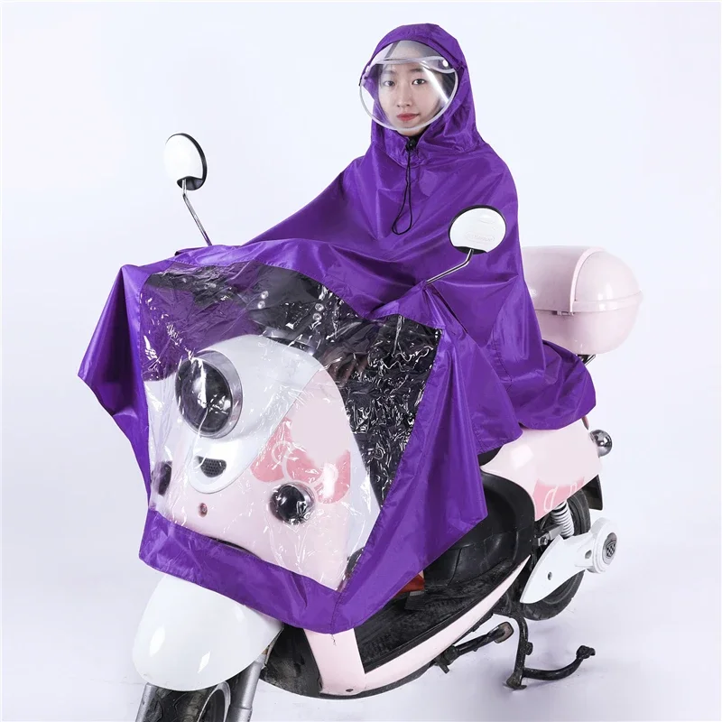 Elderly Mobility Scooter Waterproof Rain Poncho Hooded Large Raincoat Wheelchair Rain Cover Electric Bike Cycling Rainwear