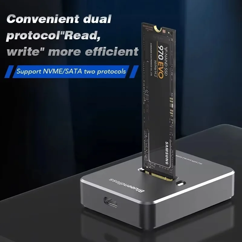 Case esterno per SSD M.2 SATA NVME con velocità di lettura e scrittura online di 10 Gbps, custodia per SSD, accessori per docking station SSD