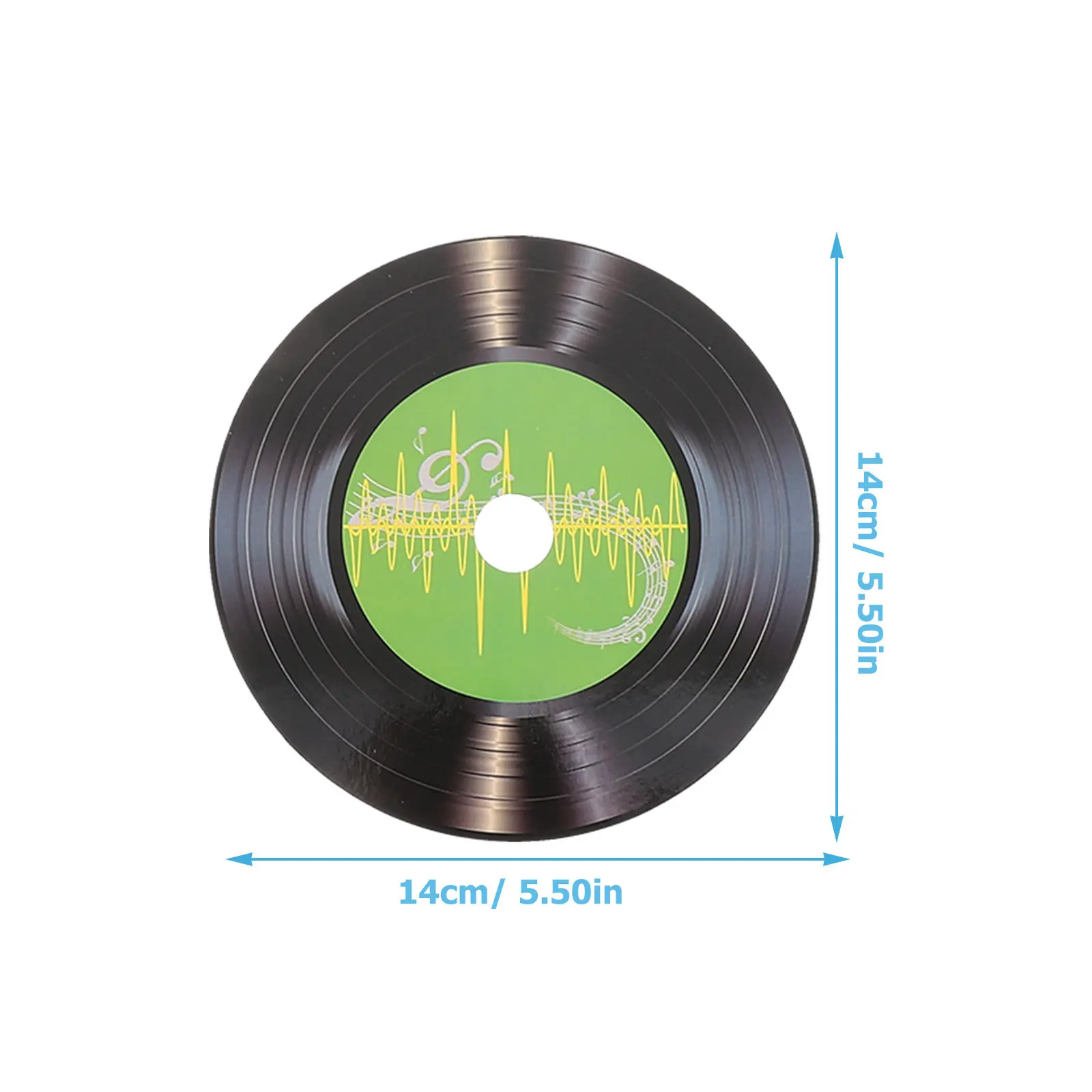 9Pcs Reusable Vinyl Record Decor Creative Wall Art Decorative Records for Indie Aesthetic Disco Retro Party School Events Wood