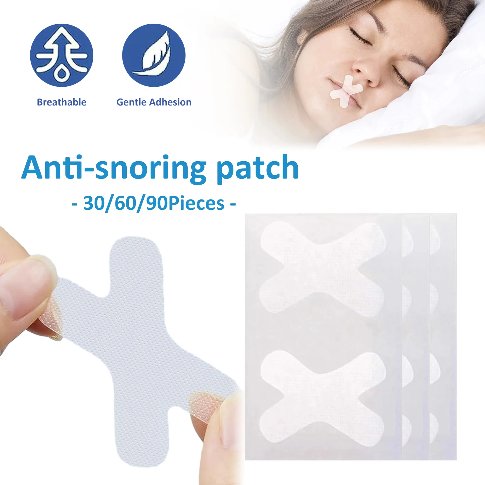 Anti-Snoring Sticker Sleep Strips Patch Closed Mouth Breathing Patch Nose Breathing Improving Patch Mouth Correction Mouth Patch