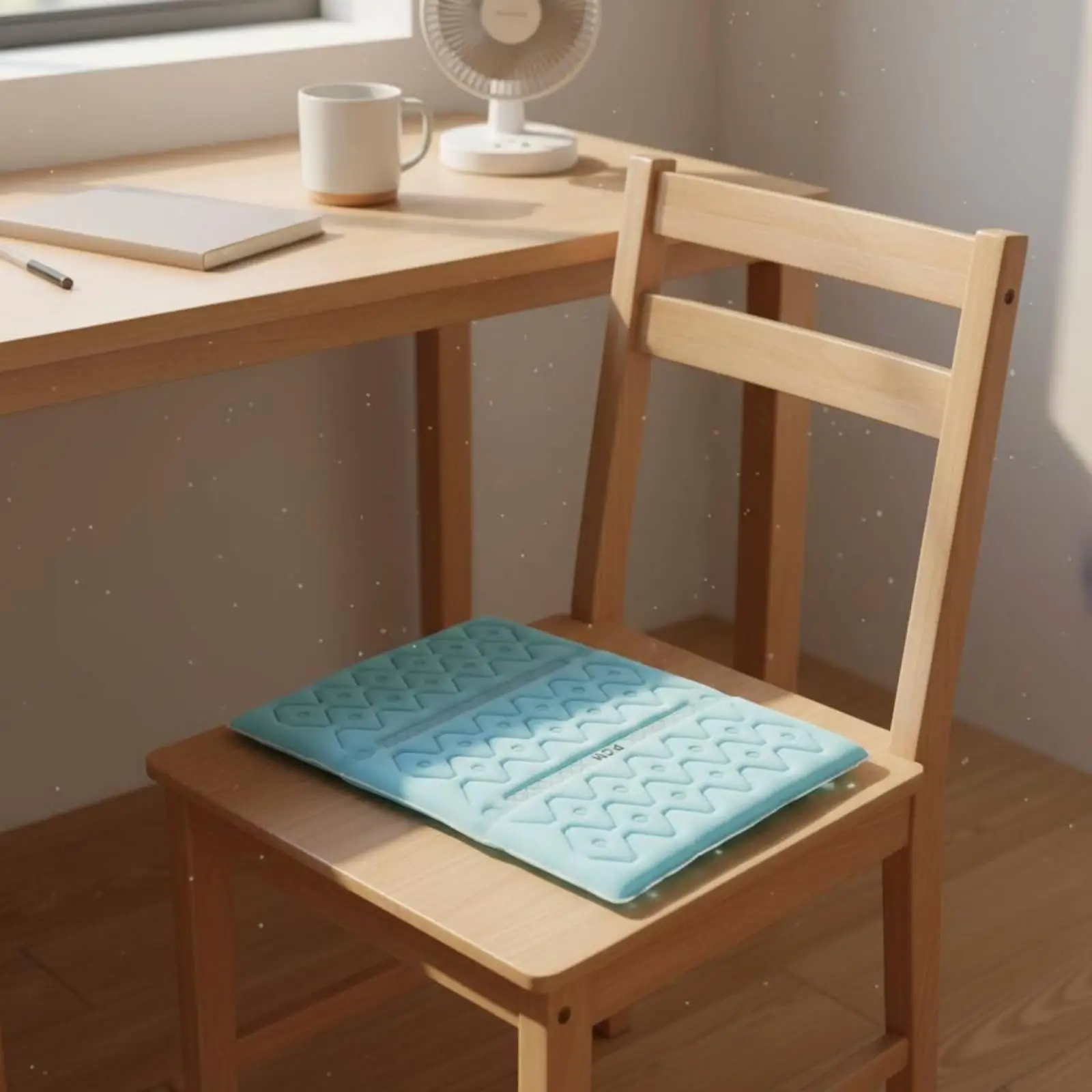 Cooling seat cushion with phase change material, lightweight cooling cushion for