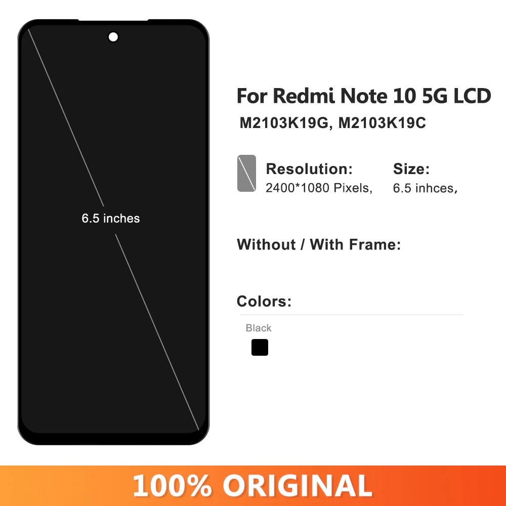 LCD For Xiaomi Redmi Note 10 5G M2103K19G M2103K19C Lcd Display Touch Screen Digital note10 5G Display Screen Assembly