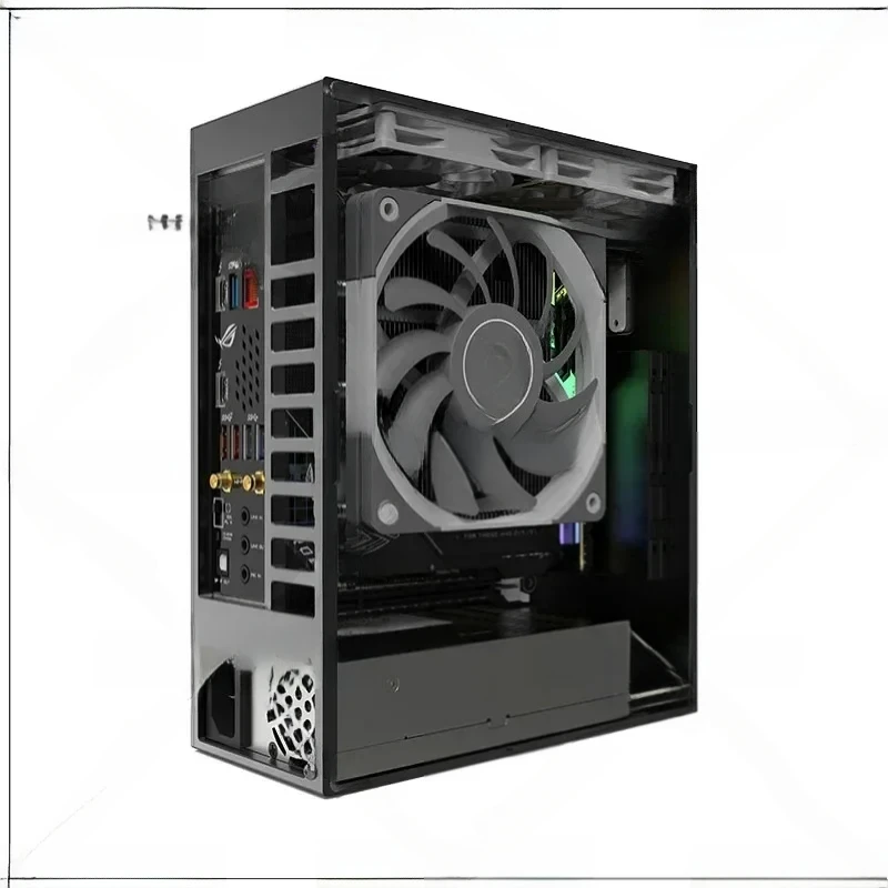 5 A24-V5 2.0 /4 Liters Mini A24-V3 2.0 Dual-Slot Single Display 1U Power Supply Itx Chassis, Double-Sided Chamfer