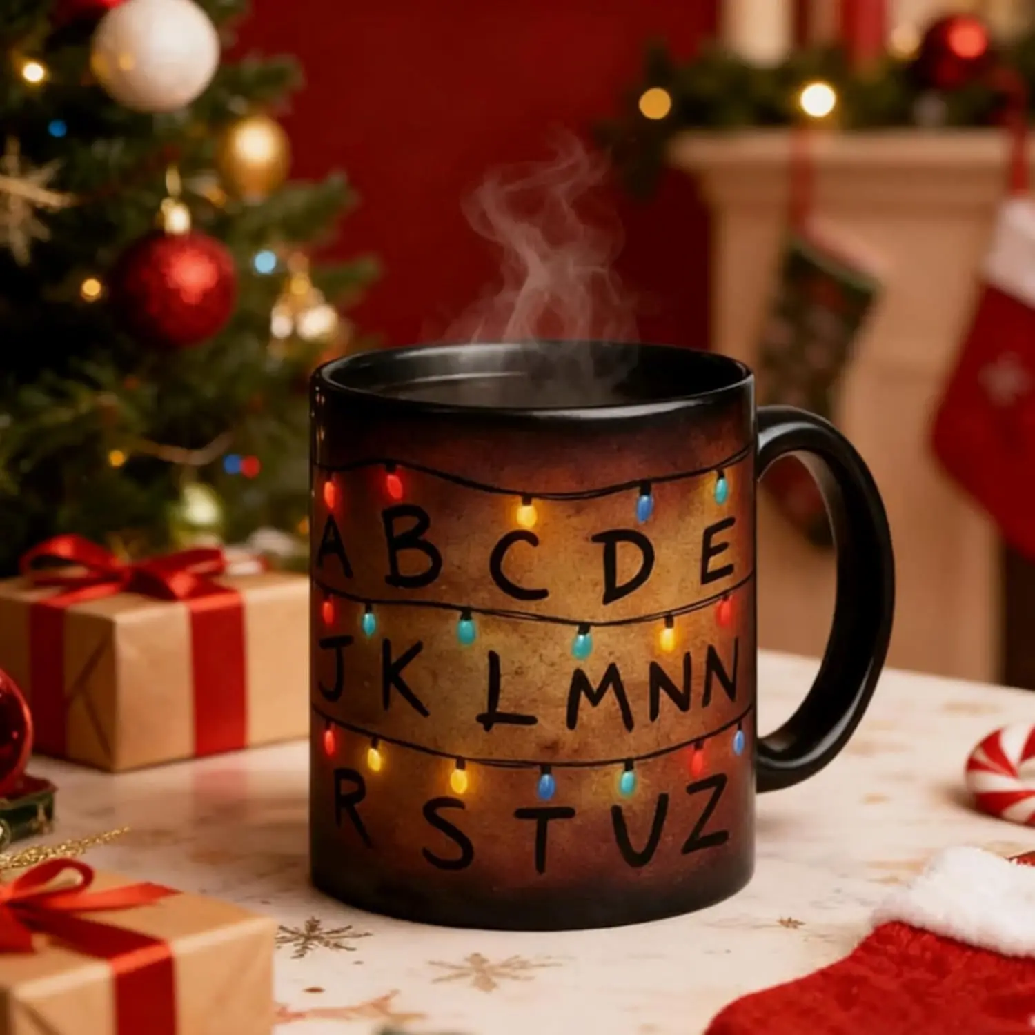 

Colorful Lights 11oz Thermochromic Mug,Temperature Heat Sensitive Mugs Heat Sensitive Color Changing Cup, for Women Men