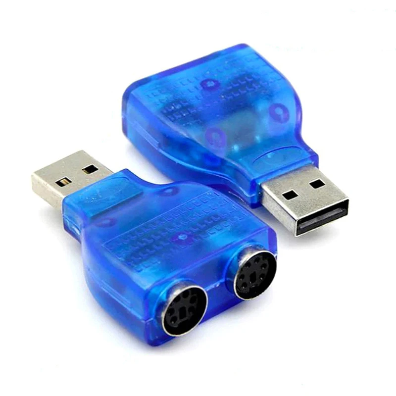 3 шт., адаптер USB 2,0 A папа-2 порта PS2 мама для мыши