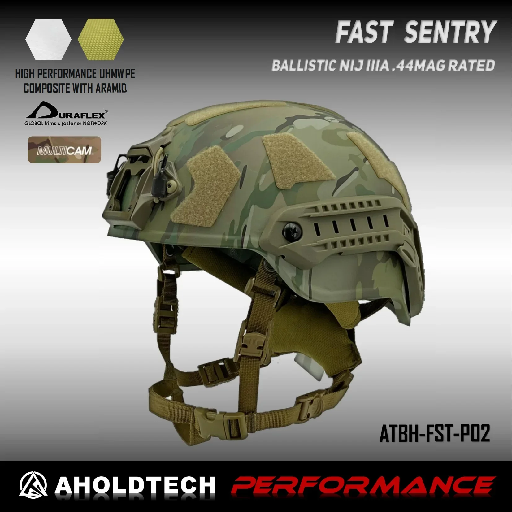 Aholdtech Bulletproof Helmet Tactical Performance FAST SENTRY Mid Cut Aramid+PE Ballistic NIJ 3AIIIA CAM FIT BOA Dial EPIC Liner