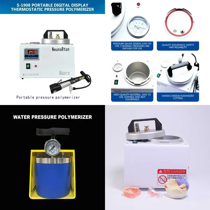 for Dental Lab Digital Display Automatic Polymerizer Curing Pressure Pot Machine Auto Air Intake Polymerizing Unit 2025 New