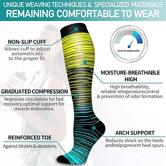 New Compression Socks Women And Men Stockings Best Medical Nursing Socks Basketball Golfs Tube High Comression Socks Sport Socks