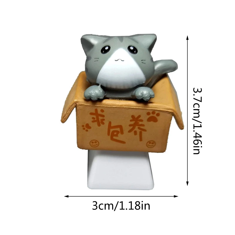 1PC PBT Custom Cartoon Anime for Cat Keycap Bottom Backlit Keycaps OEM Profile for DIY Mechanical Keyboard Children's Gi