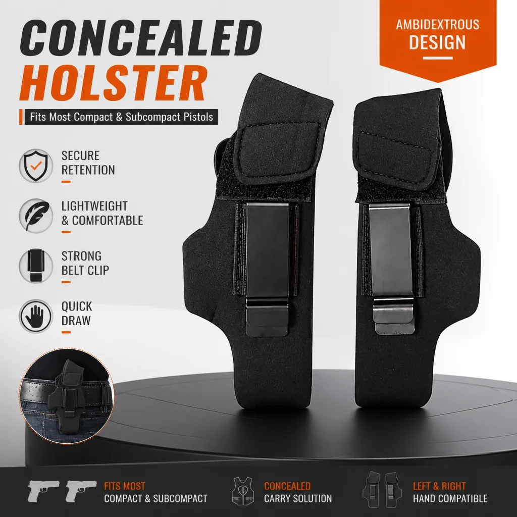 Concealed Carry Waist Bag Holster IWB OWB Tactical Handgun Holder Universal Metal Clip