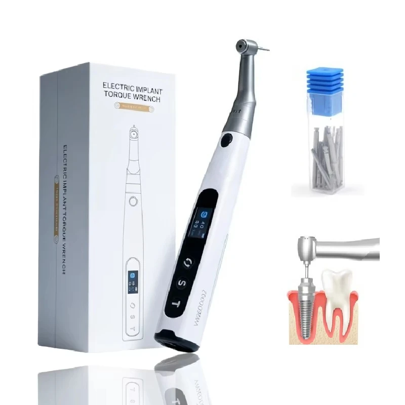 

Беспроводной электрический имплантологический динамометрический ключ 10-50 об/мин, 6-50 Н·см, инструмент для имплантации зубов с перезаряжаемой батареей