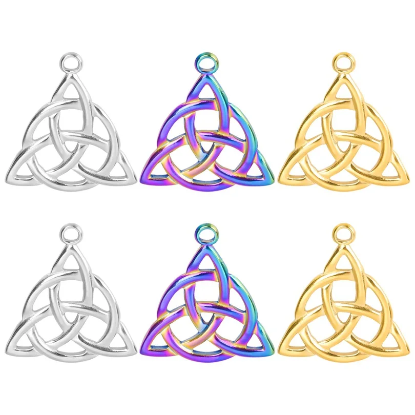 Europe and the United States stainless steel triangle accessories light luxury niche accessories DIY titanium steel necklace