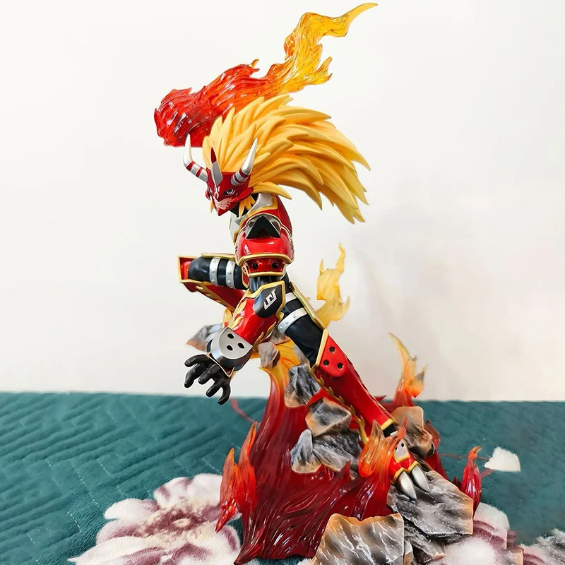 

26cm Digimon Zombie Car Fire Beast Digital Action Figure Animation Surrounding Collectible Model Toy Festival Gifts Table Decor