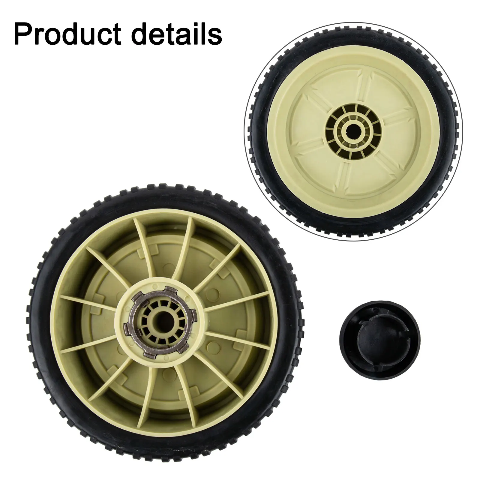 Adapter Replacement Mower Wheels Gray Self-propelled Wheels Long-lasting Reliability Stability Optimal Performance
