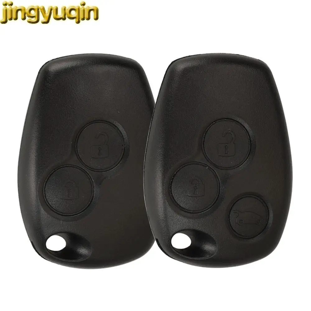 Jingyuqin 2/3B Remote Key Shell For Renault Duster Logan Fluence Clio Vivaro Movano Master Traffic Kangoo Megane laguna W/ Word