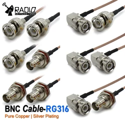 RG316 Cable 75Ohm Q9 BNC Male Straight Right angle To BNC Male Female Connector Adapter for HD-SDI 3G-SDI Vedio Camera Camcorder