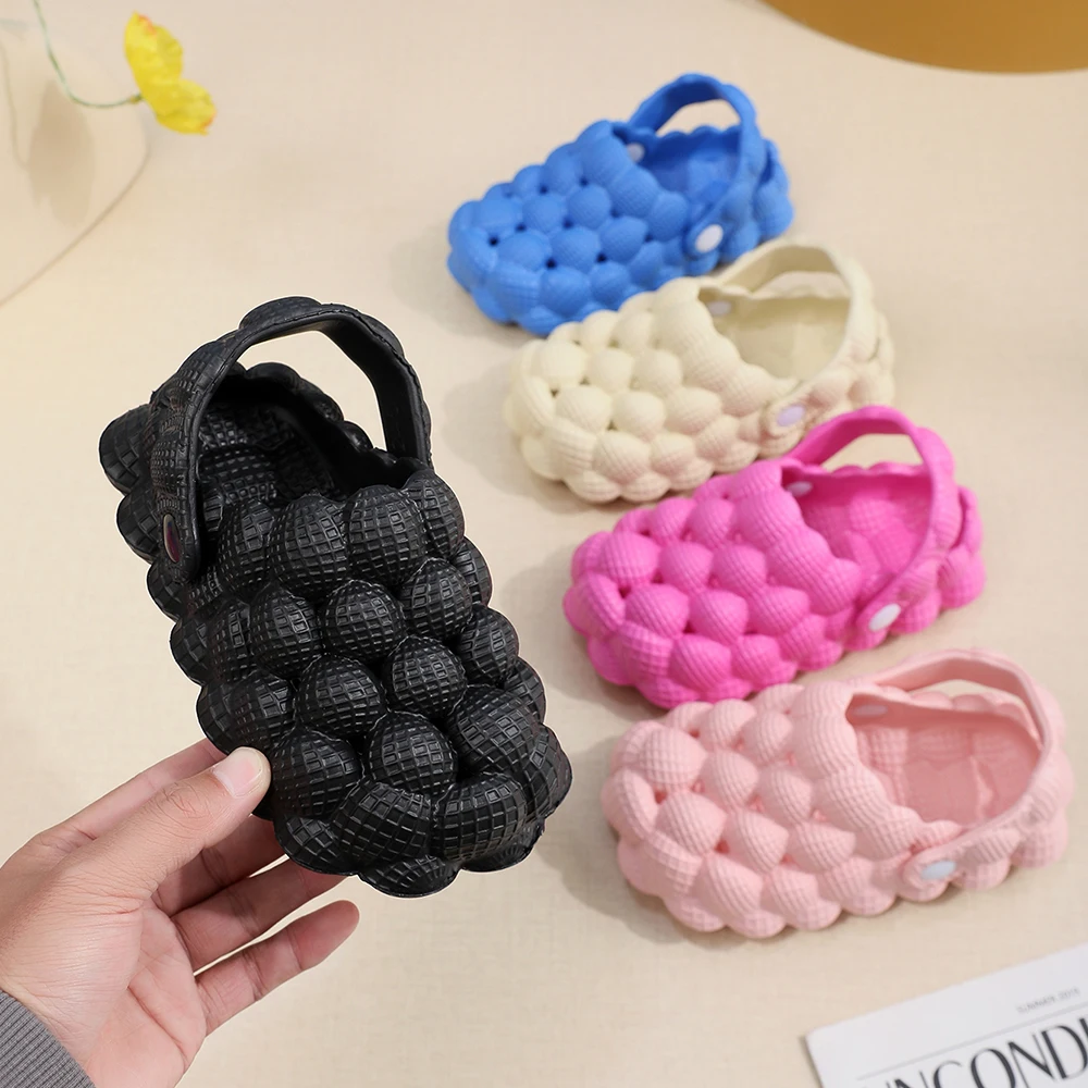 New Children Kids Home Slippers Cute Bubble Ball Sandals Summer Outdoor Fashion Beach Shoes slippers sapato infantil girl shoes