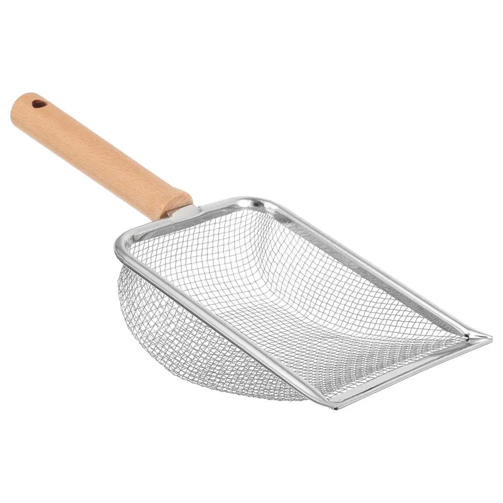 

Wooden Handle Cat Scooper Reusable Sand Reusable Scooper Litter Sifter Pet Cleaner Litter Box Tool Rock Sifter